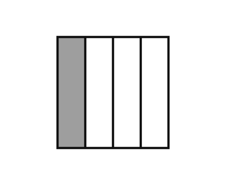 Quadrat, 1 von 4 Streifen