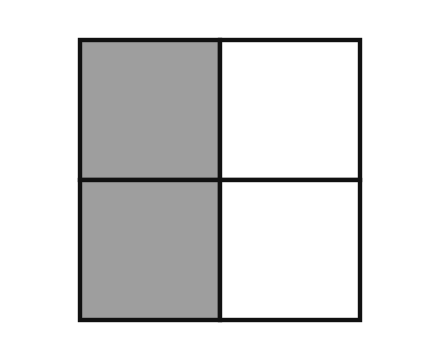 Gitter 2×2, 2 Felder (Spalte)