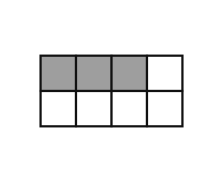 Gitter 2×4, 3 Felder