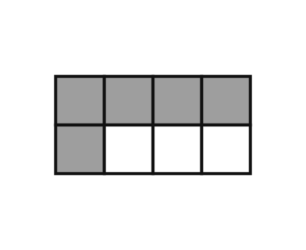 Gitter 2×4, 5 Felder