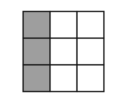 Gitter 3×3, 3 Felder (Spalte)