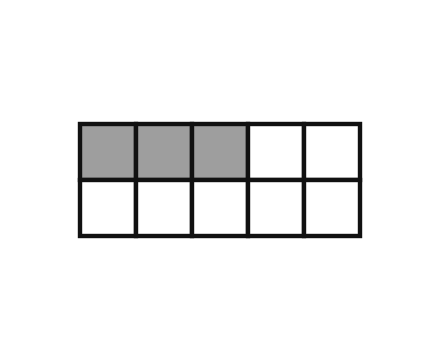 Gitter 2×5, 3 Felder