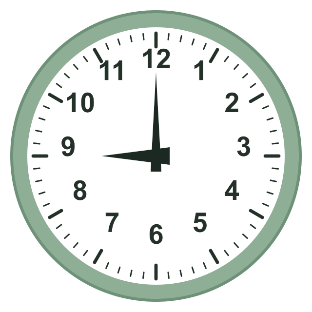9.00 Uhr